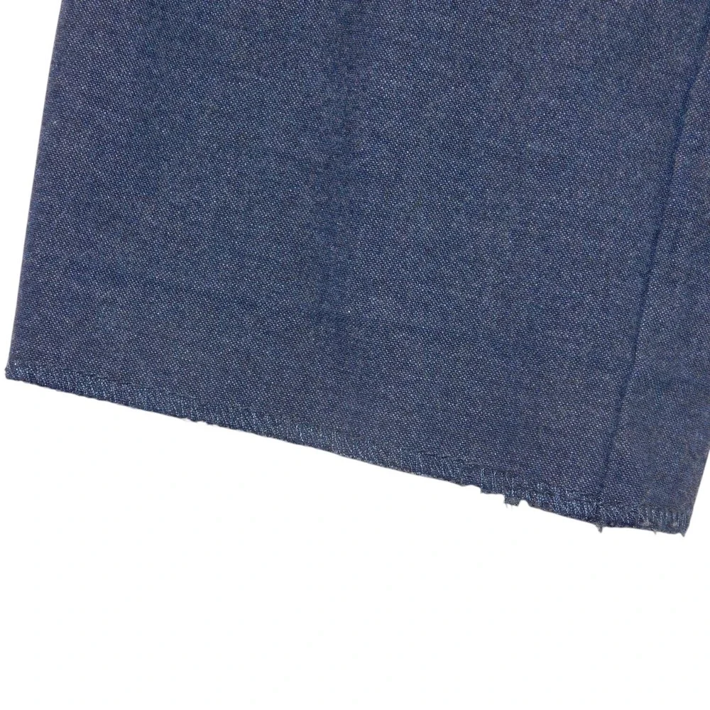 Zara Drawstring Elastic Waist Straight Leg Trouser Pants Women Small Navy Blue